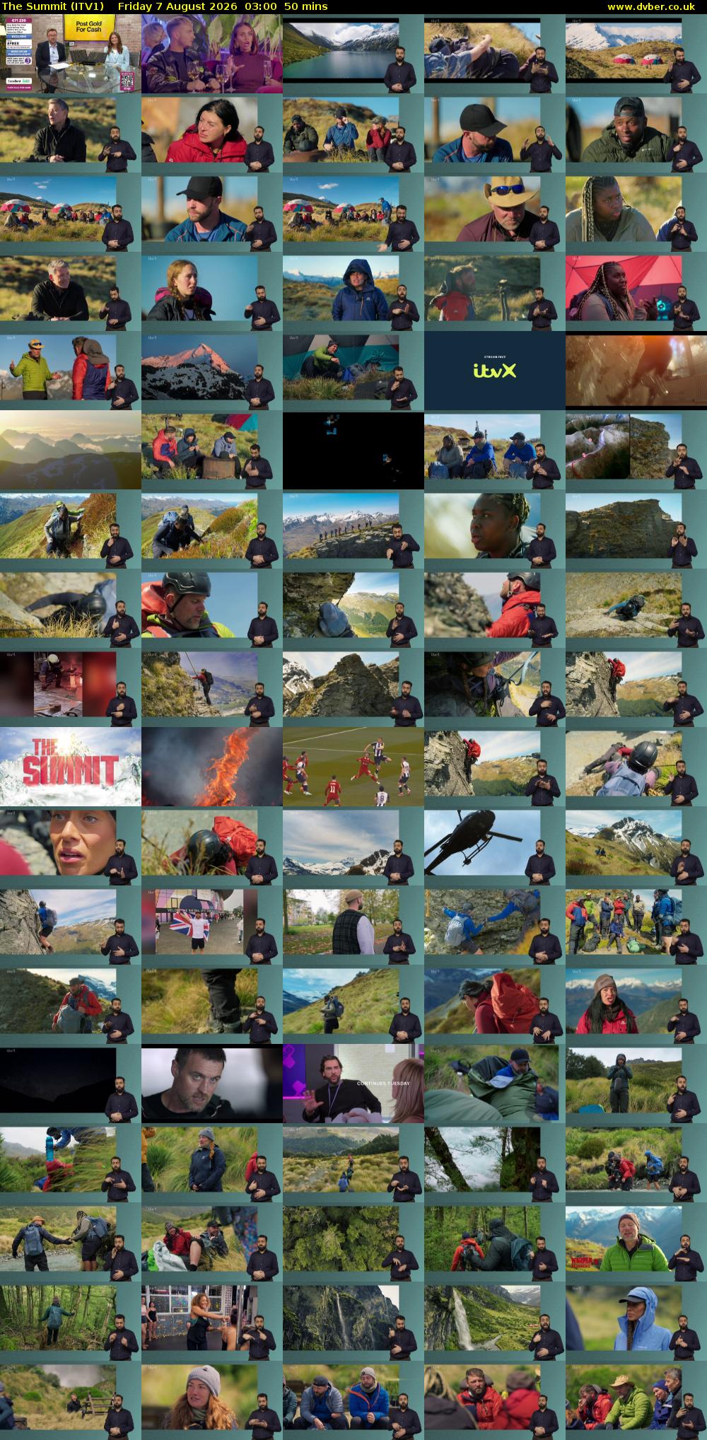 The Summit (ITV1) Friday 7 August 2026 03:00 - 03:50