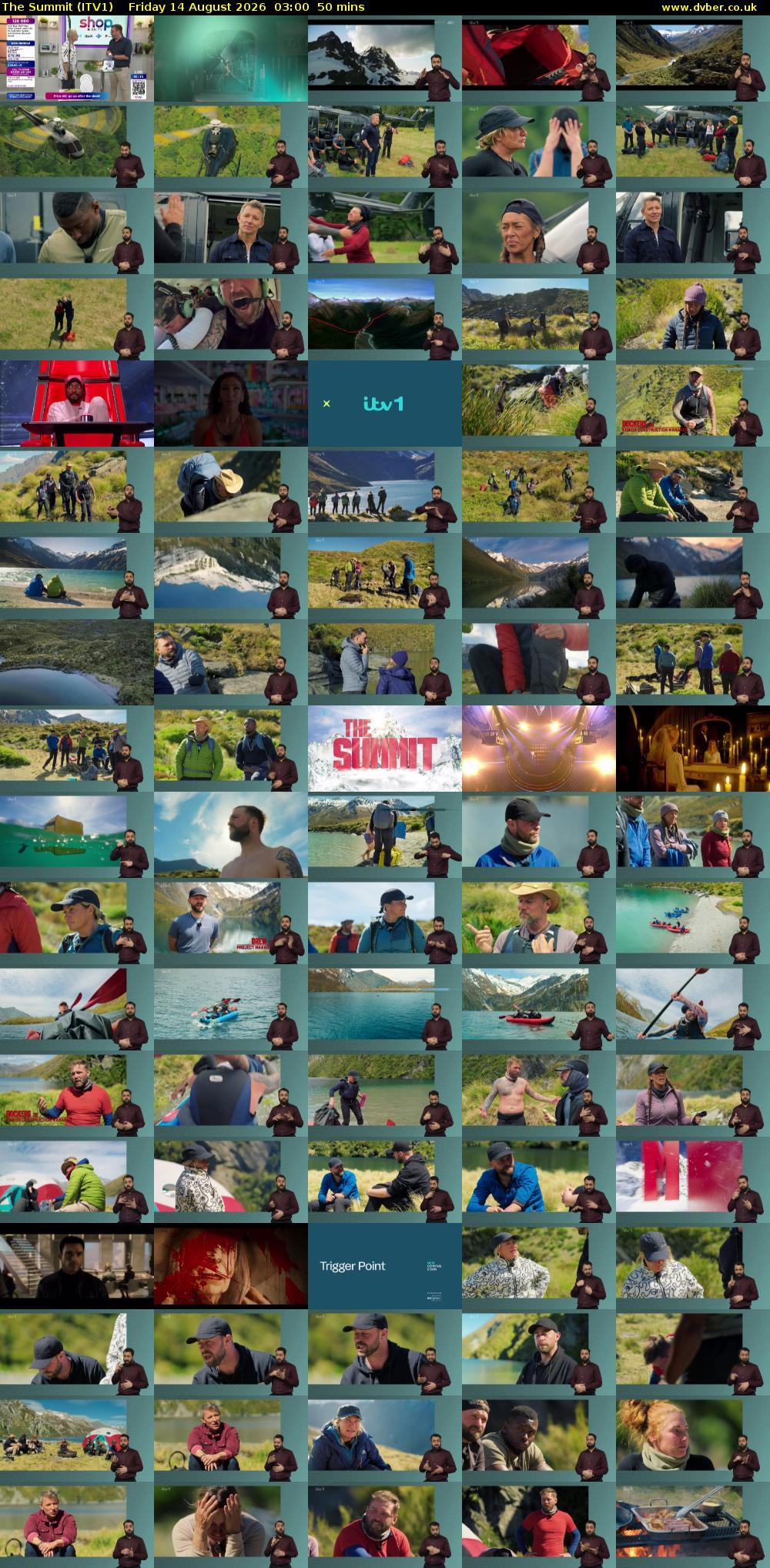 The Summit (ITV1) Friday 14 August 2026 03:00 - 03:50