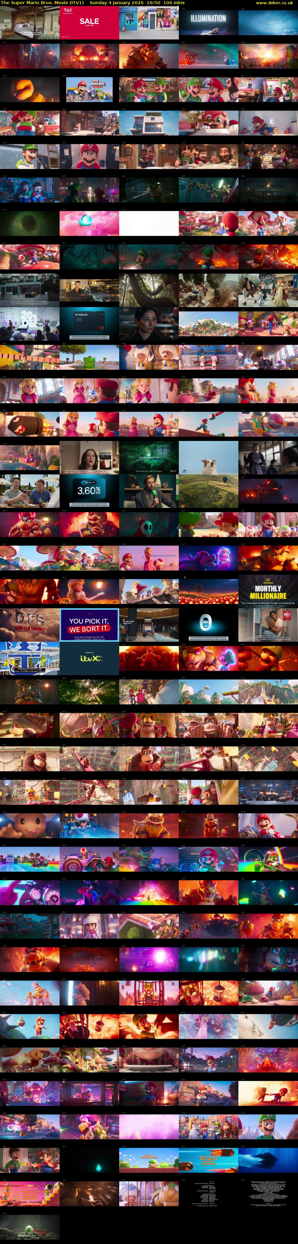 The Super Mario Bros. Movie (ITV1) Sunday 4 January 2026 16:50 - 18:30