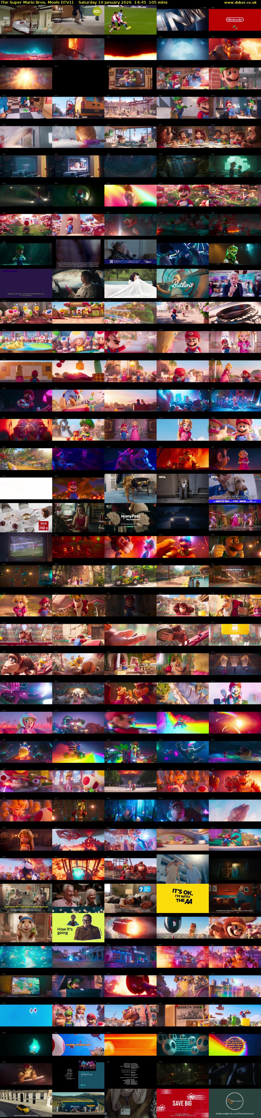 The Super Mario Bros. Movie (ITV1) Saturday 10 January 2026 14:45 - 16:30