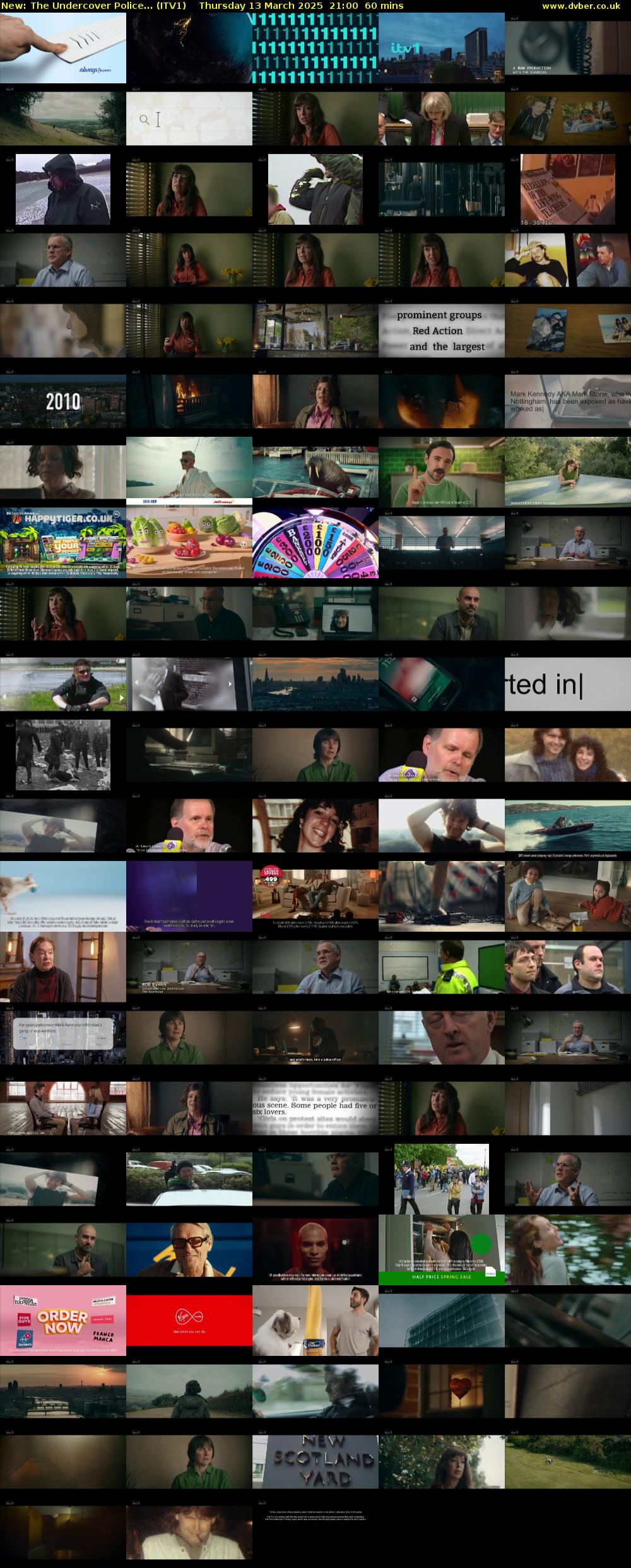 The Undercover Police... (ITV1) Thursday 13 March 2025 21:00 - 22:00