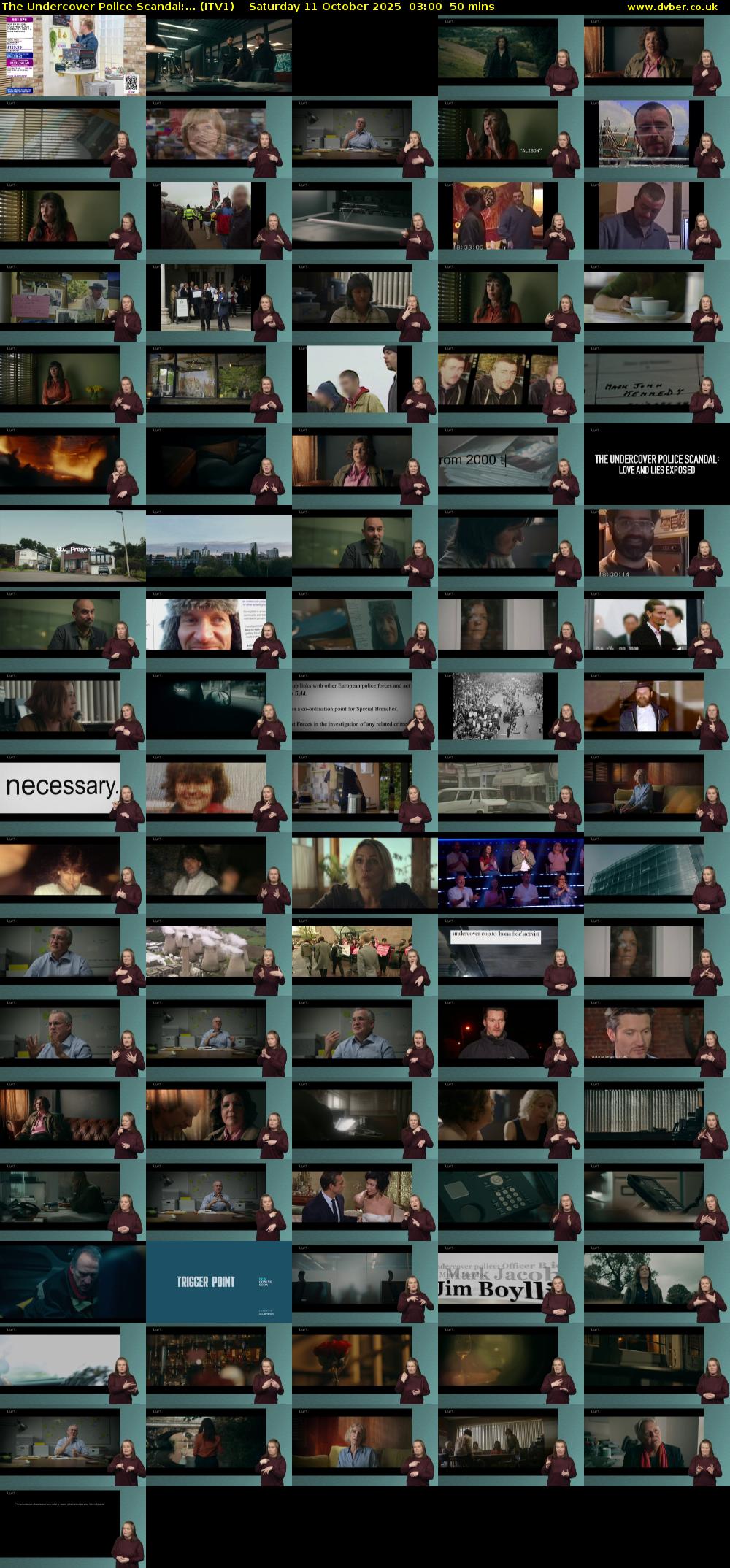 The Undercover Police Scandal:... (ITV1) Saturday 11 October 2025 03:00 - 03:50