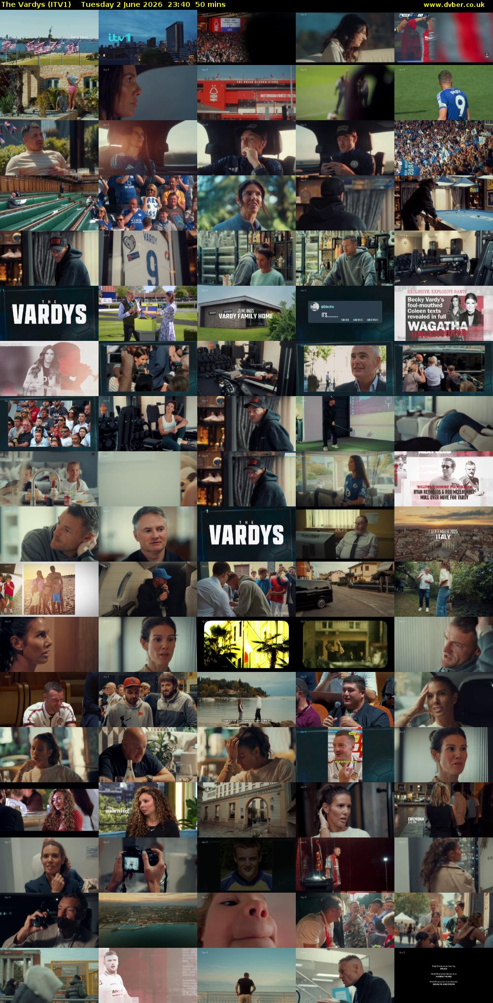 The Vardys (ITV1) Tuesday 2 June 2026 23:40 - 00:30