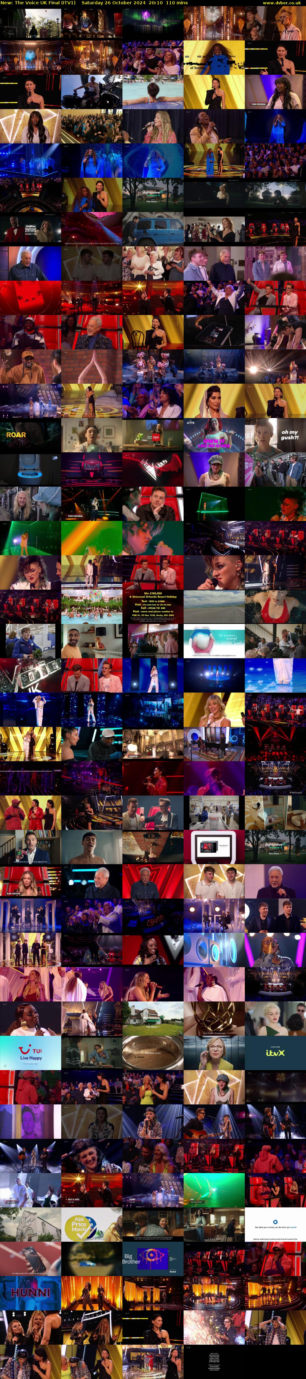 The Voice UK Final (ITV1) Saturday 26 October 2024 20:10 - 22:00