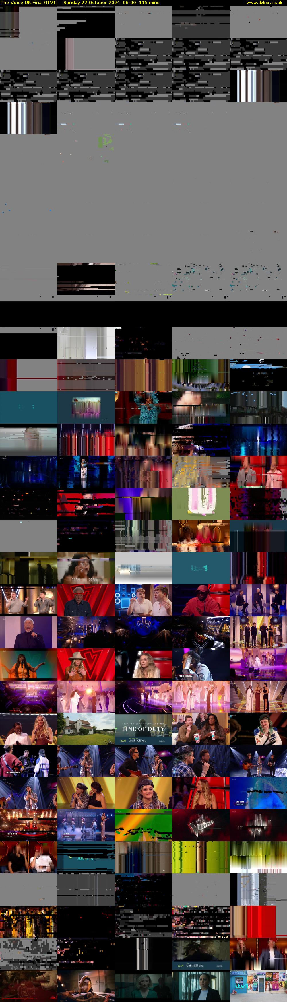 The Voice UK Final (ITV1) Sunday 27 October 2024 06:00 - 07:55