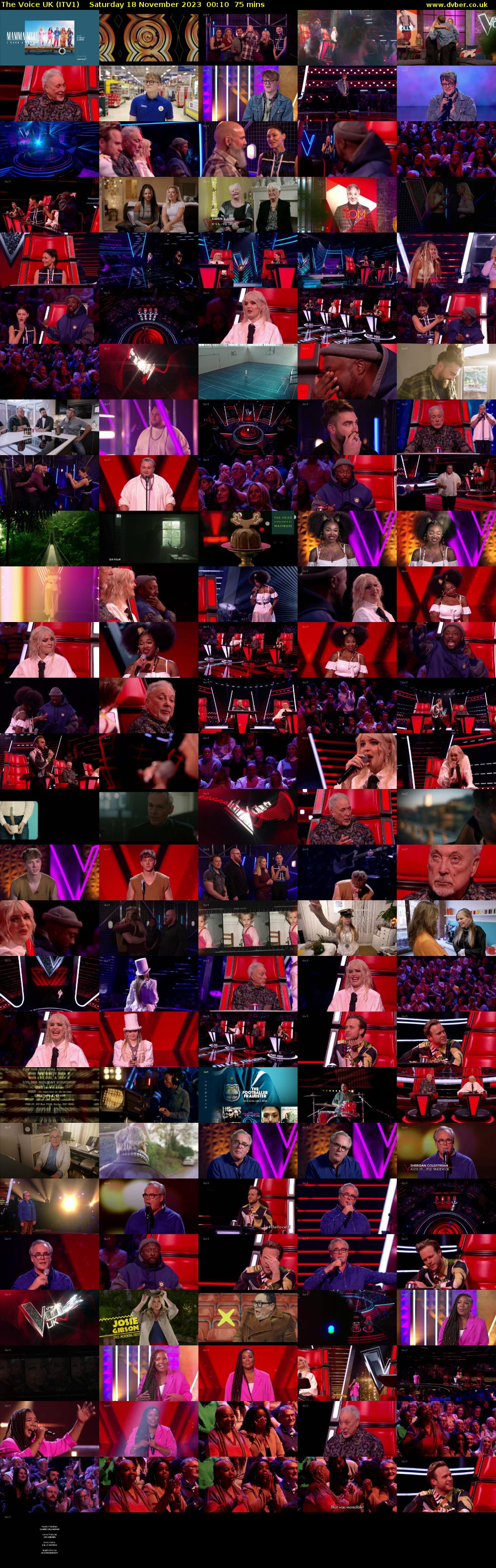 The Voice UK (ITV1) Saturday 18 November 2023 00:10 - 01:25