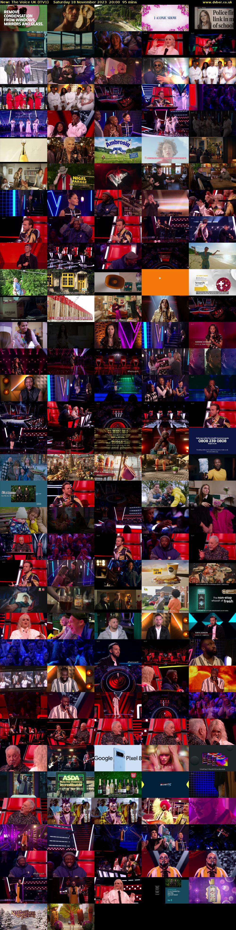The Voice UK (ITV1) Saturday 18 November 2023 20:00 - 21:35