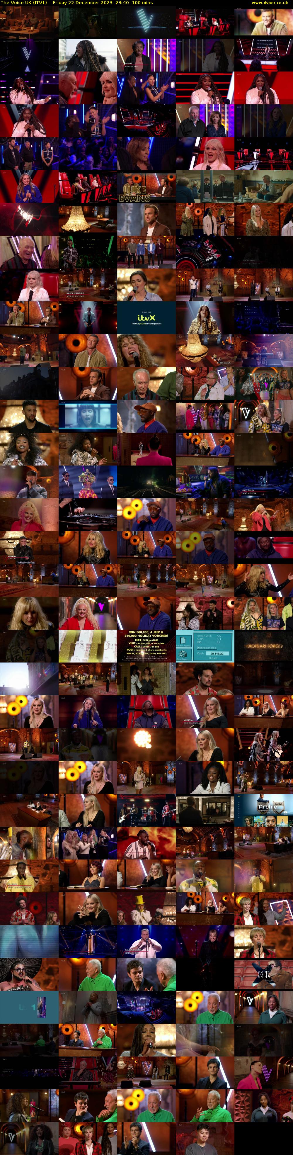 The Voice UK (ITV1) Friday 22 December 2023 23:40 - 01:20