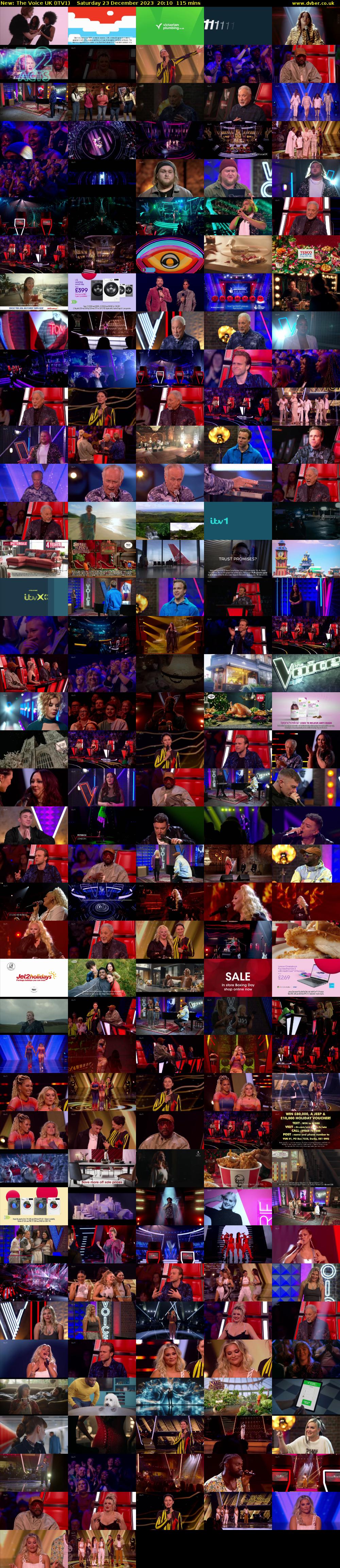 The Voice UK (ITV1) Saturday 23 December 2023 20:10 - 22:05