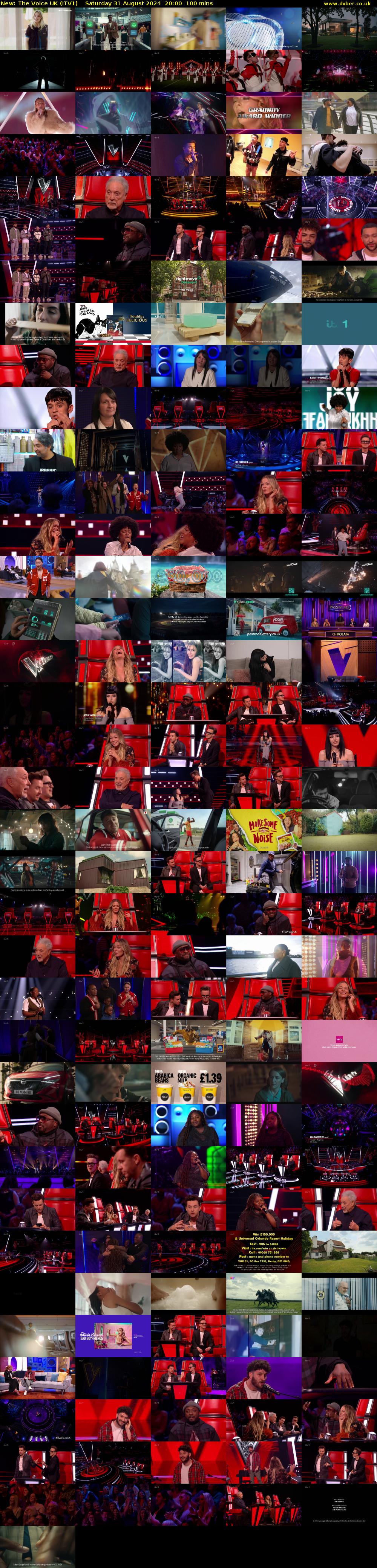 The Voice UK (ITV1) Saturday 31 August 2024 20:00 - 21:40