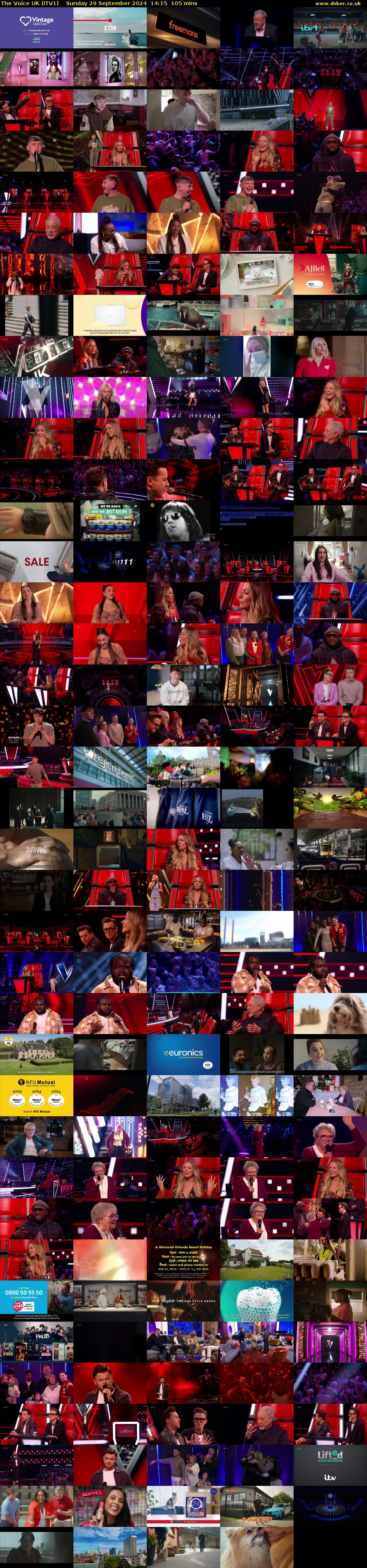 The Voice UK (ITV1) Sunday 29 September 2024 14:15 - 16:00