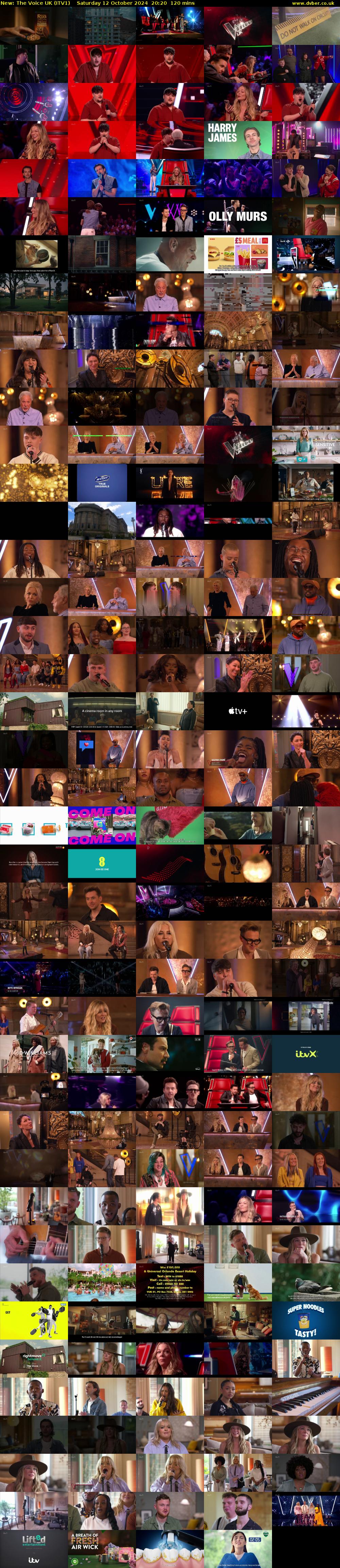 The Voice UK (ITV1) Saturday 12 October 2024 20:20 - 22:20