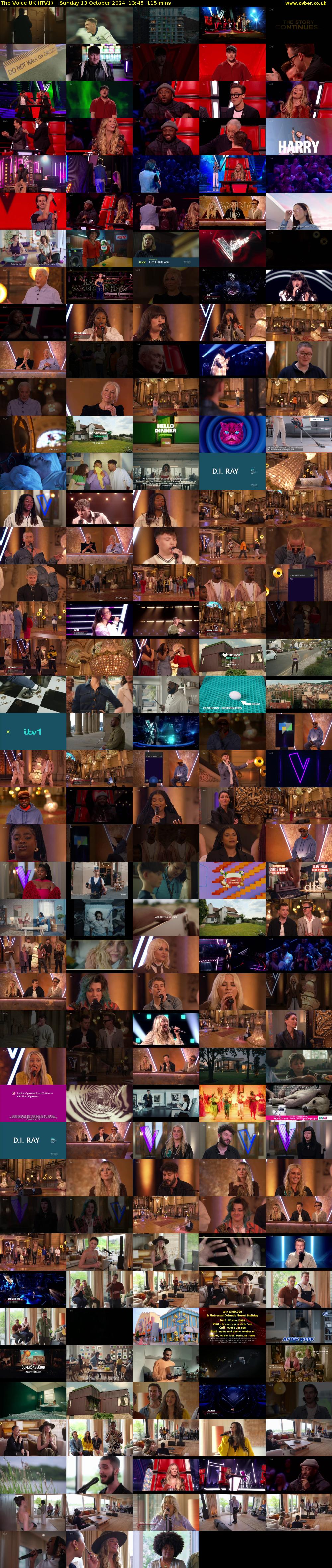 The Voice UK (ITV1) Sunday 13 October 2024 13:45 - 15:40