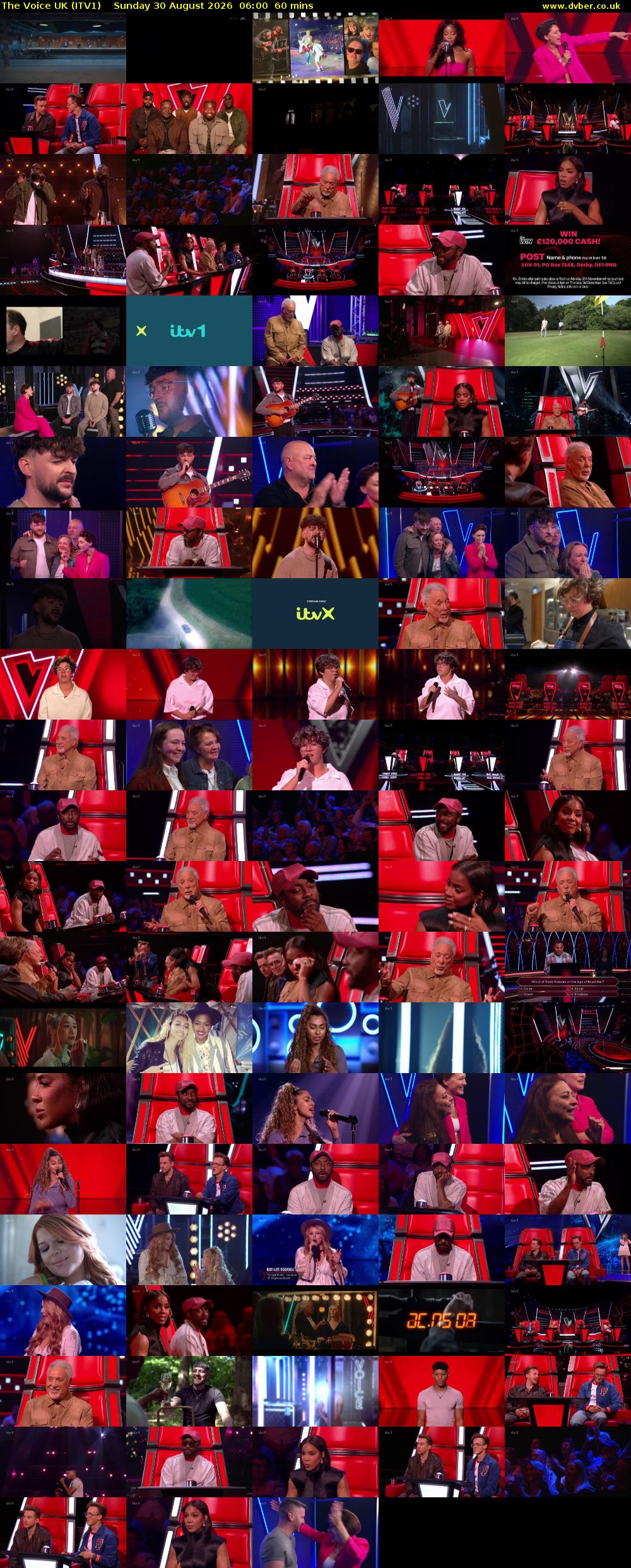 The Voice UK (ITV1) Sunday 30 August 2026 06:00 - 07:00