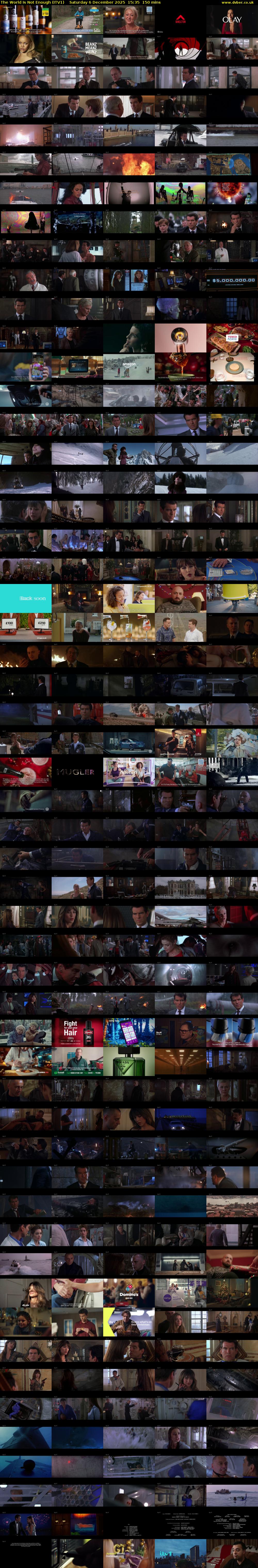 The World Is Not Enough (ITV1) Saturday 6 December 2025 15:35 - 18:05