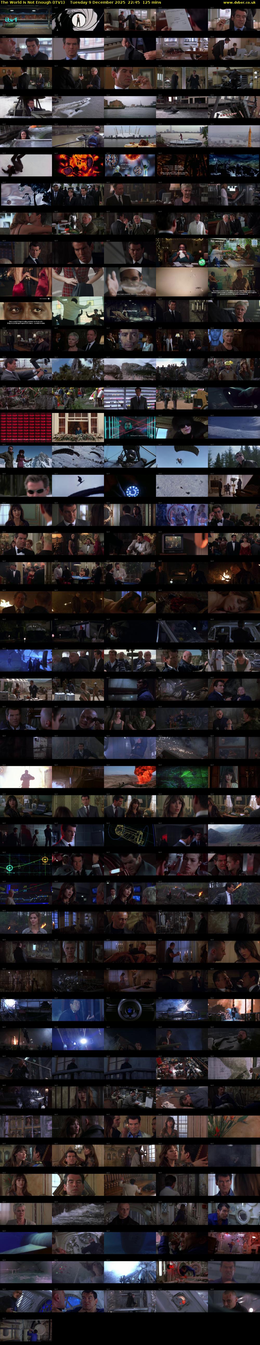 The World Is Not Enough (ITV1) Tuesday 9 December 2025 22:45 - 00:50