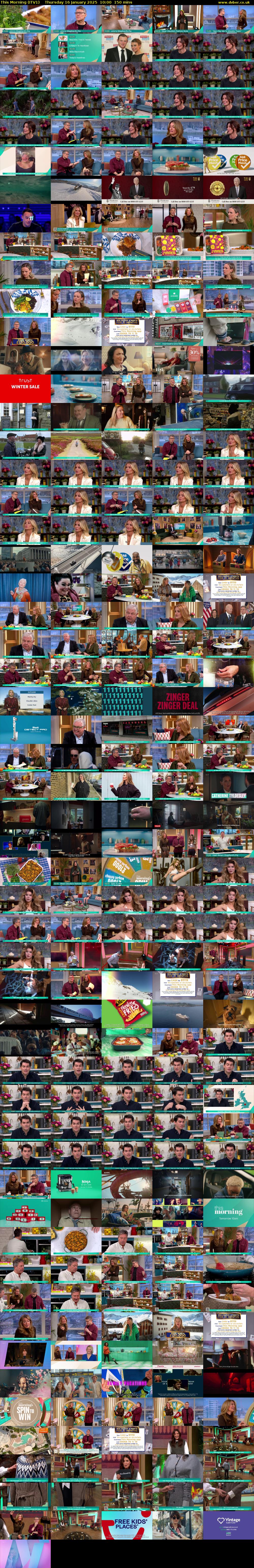 This Morning (ITV1) Thursday 16 January 2025 10:00 - 12:30