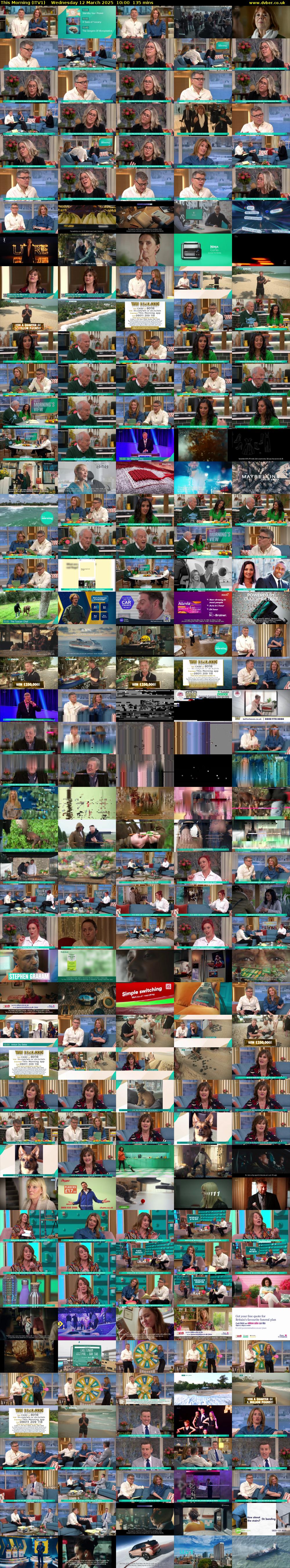 This Morning (ITV1) Wednesday 12 March 2025 10:00 - 12:15