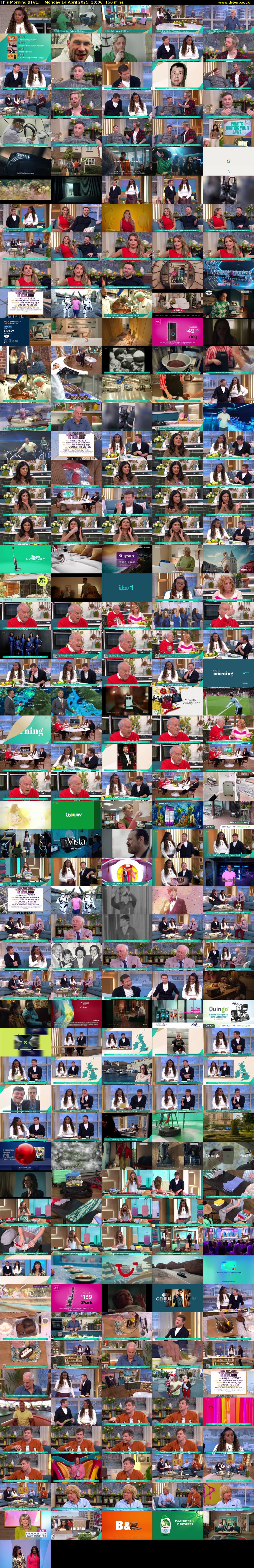 This Morning (ITV1) Monday 14 April 2025 10:00 - 12:30