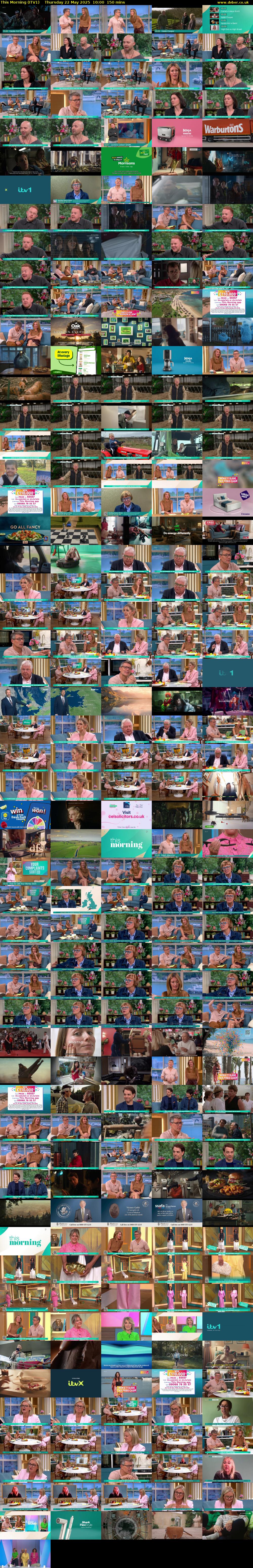 This Morning (ITV1) Thursday 22 May 2025 10:00 - 12:30