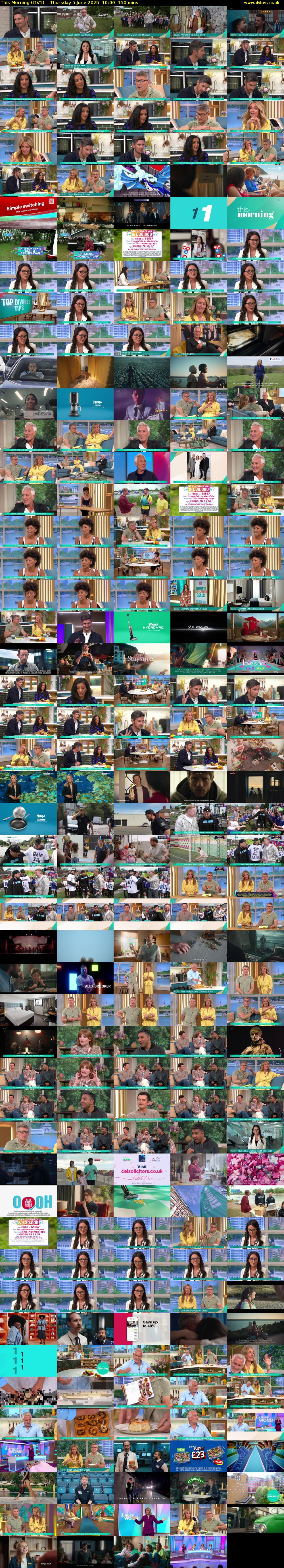 This Morning (ITV1) Thursday 5 June 2025 10:00 - 12:30