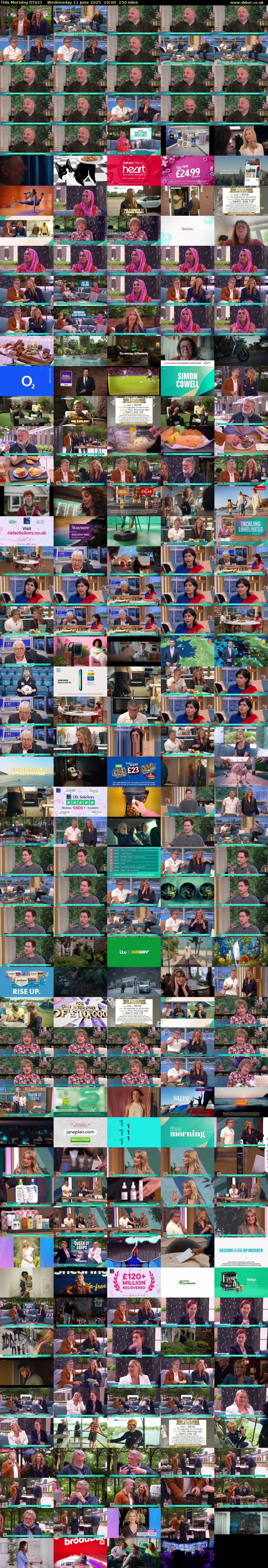 This Morning (ITV1) Wednesday 11 June 2025 10:00 - 12:30