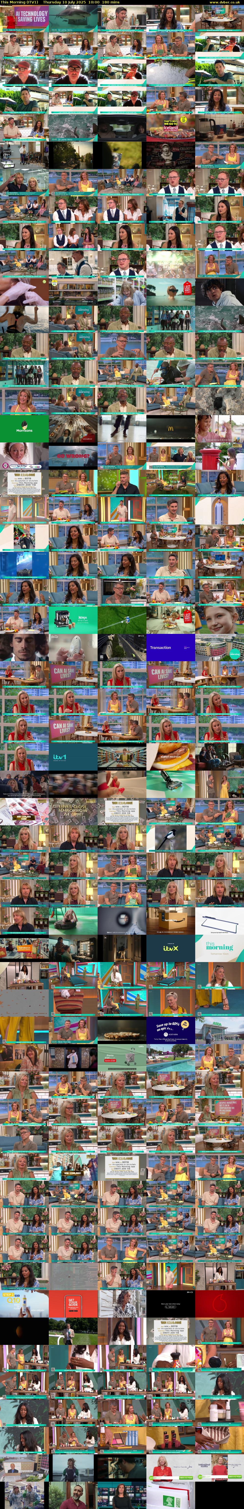 This Morning (ITV1) Thursday 10 July 2025 10:00 - 13:00