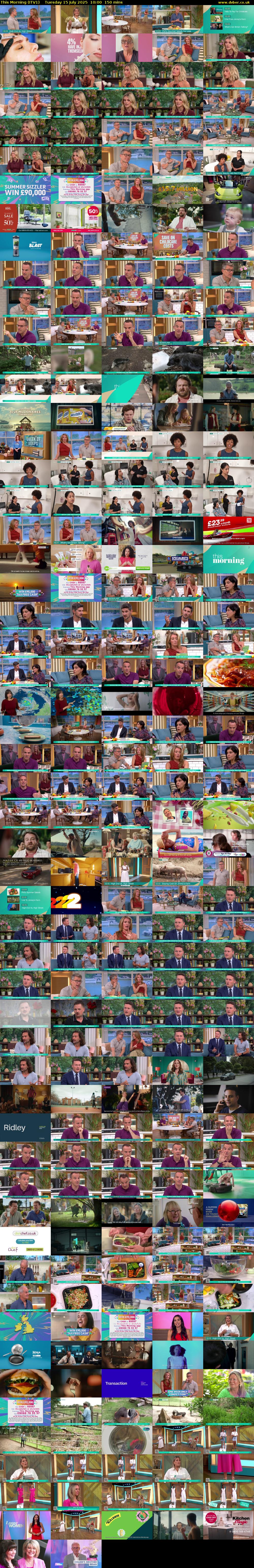 This Morning (ITV1) Tuesday 15 July 2025 10:00 - 12:30