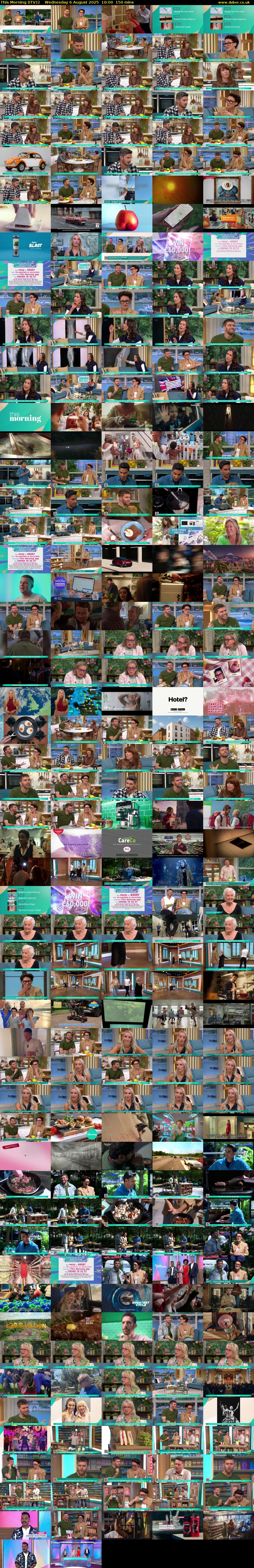 This Morning (ITV1) Wednesday 6 August 2025 10:00 - 12:30