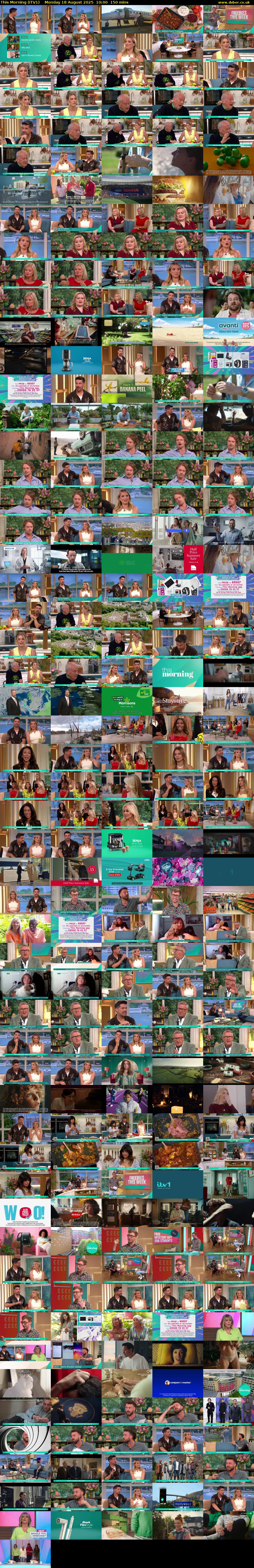 This Morning (ITV1) Monday 18 August 2025 10:00 - 12:30