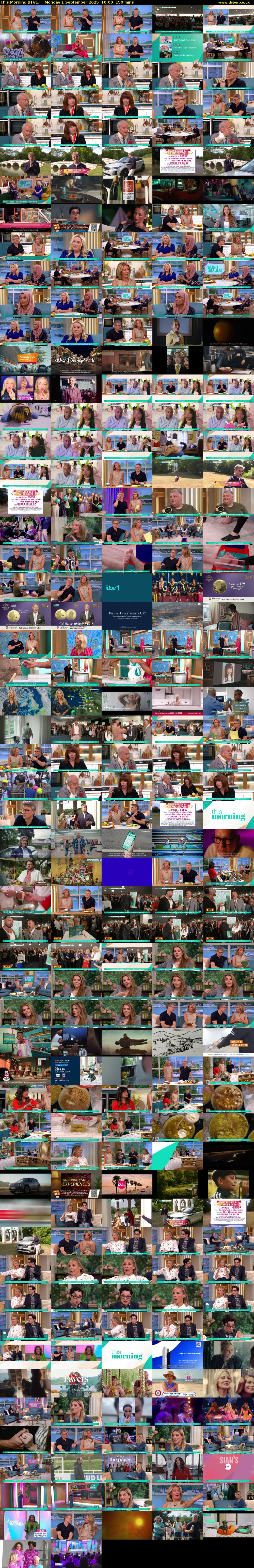 This Morning (ITV1) Monday 1 September 2025 10:00 - 12:30