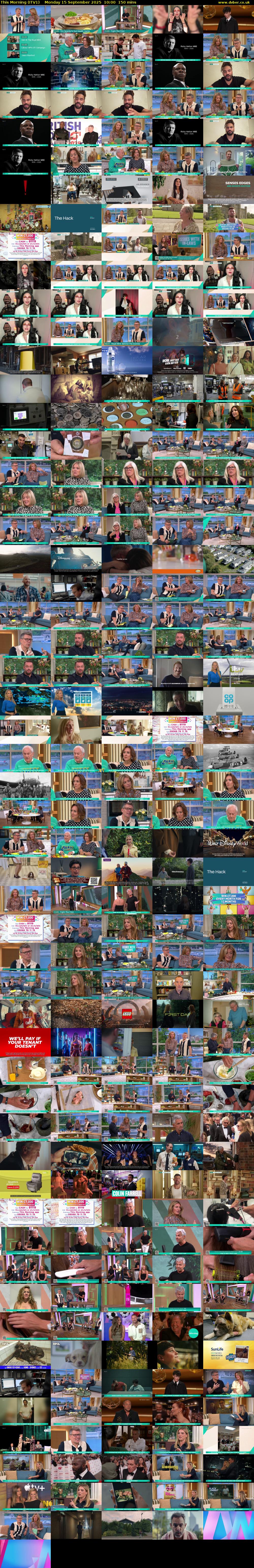 This Morning (ITV1) Monday 15 September 2025 10:00 - 12:30