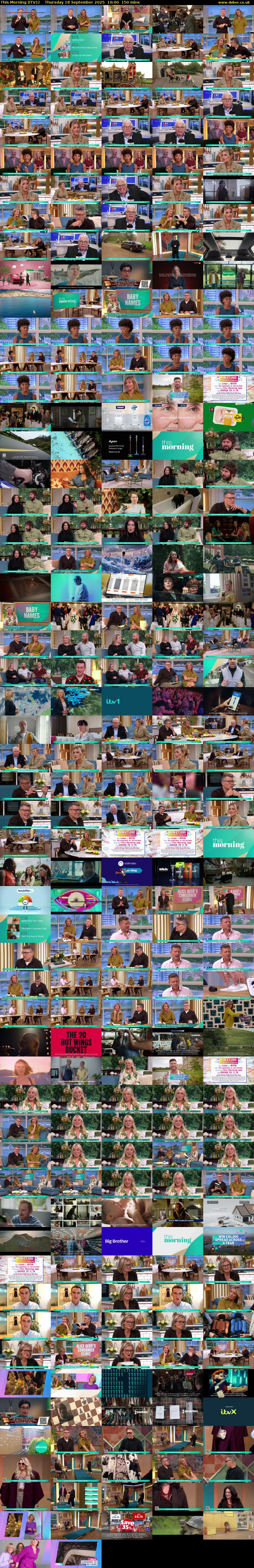 This Morning (ITV1) Thursday 18 September 2025 10:00 - 12:30