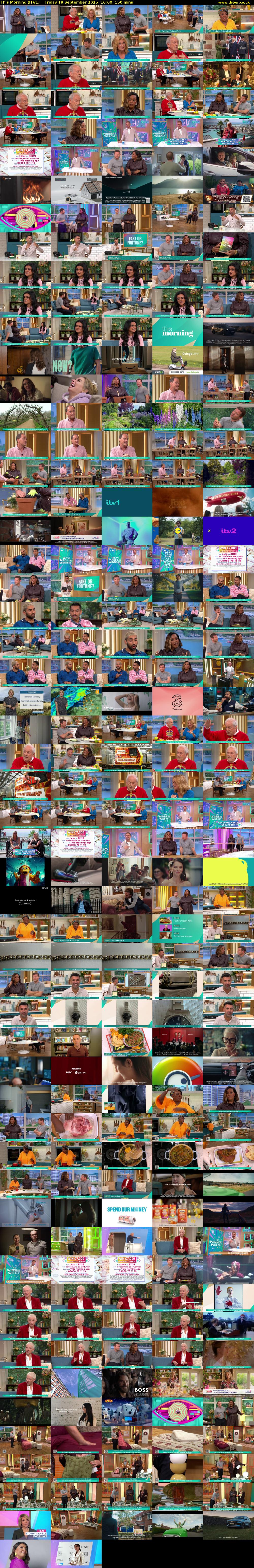 This Morning (ITV1) Friday 19 September 2025 10:00 - 12:30