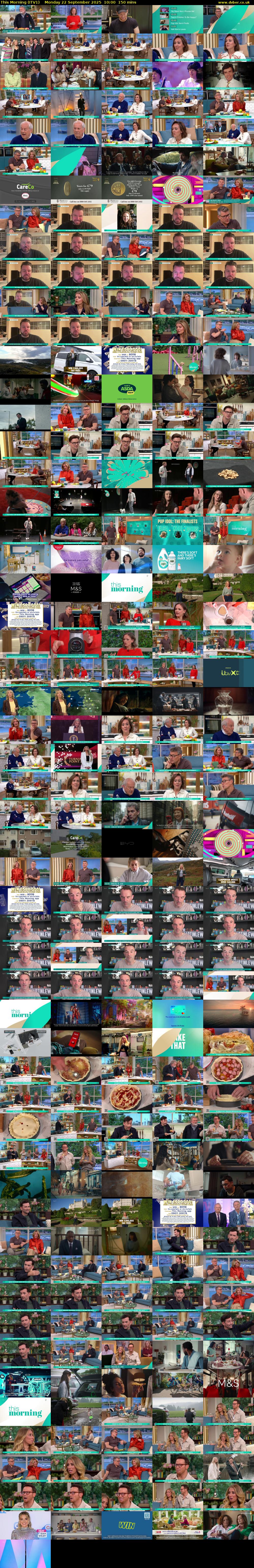 This Morning (ITV1) Monday 22 September 2025 10:00 - 12:30