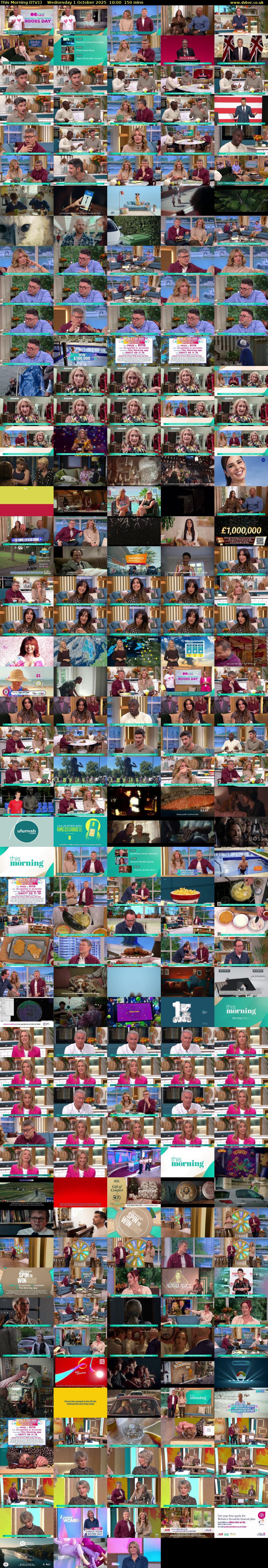 This Morning (ITV1) Wednesday 1 October 2025 10:00 - 12:30