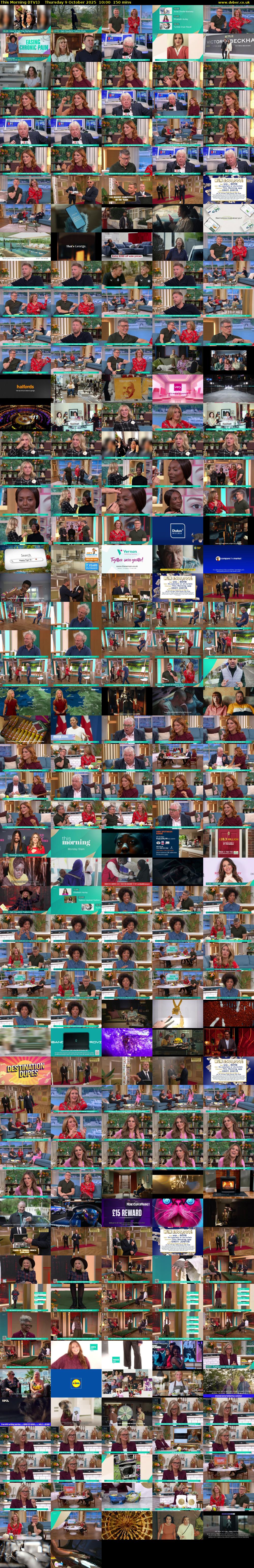 This Morning (ITV1) Thursday 9 October 2025 10:00 - 12:30