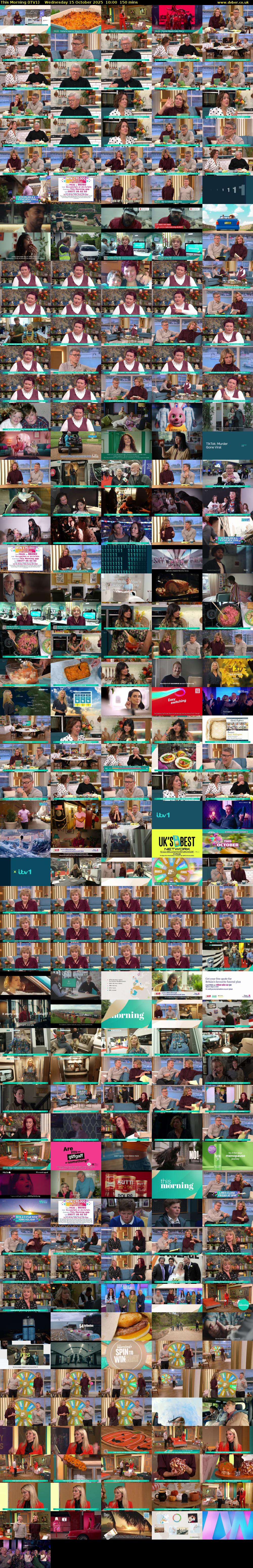 This Morning (ITV1) Wednesday 15 October 2025 10:00 - 12:30