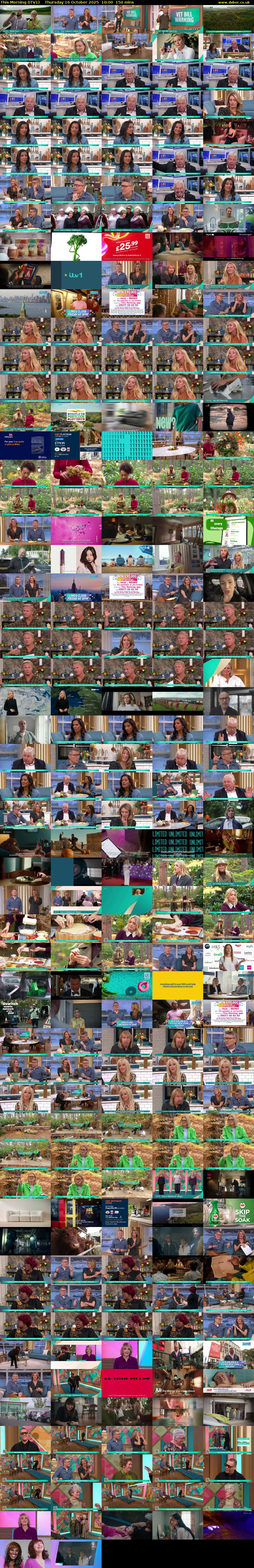 This Morning (ITV1) Thursday 16 October 2025 10:00 - 12:30