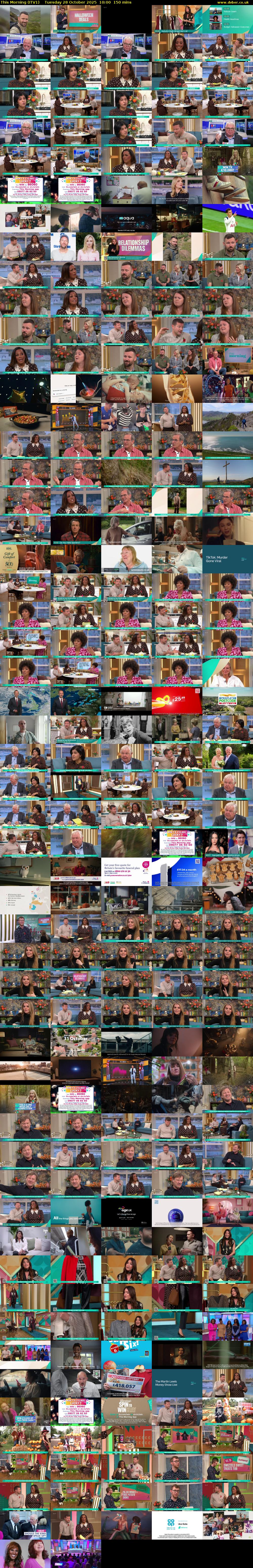 This Morning (ITV1) Tuesday 28 October 2025 10:00 - 12:30