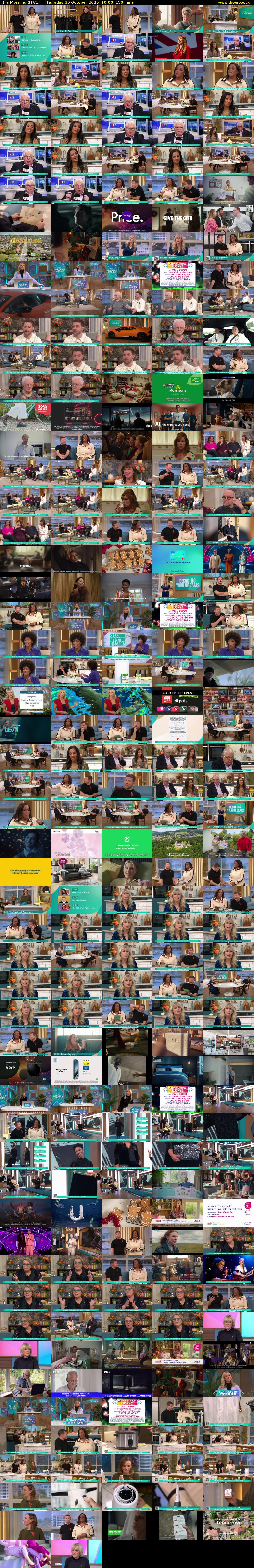 This Morning (ITV1) Thursday 30 October 2025 10:00 - 12:30