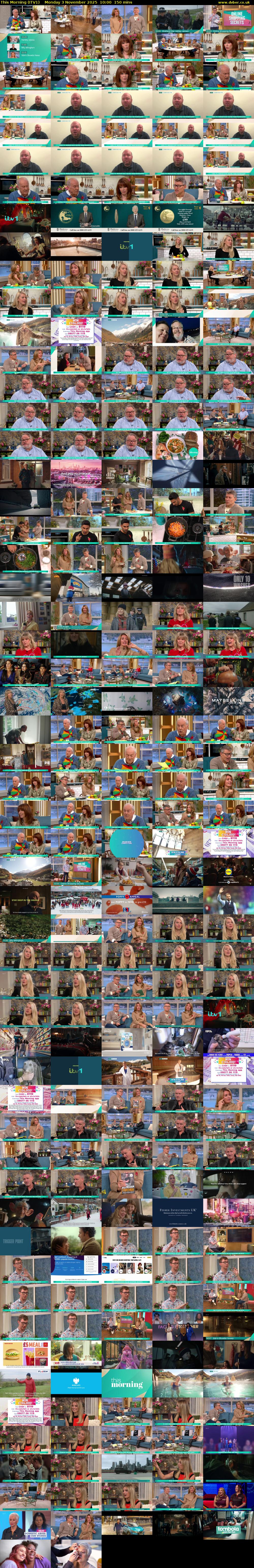 This Morning (ITV1) Monday 3 November 2025 10:00 - 12:30