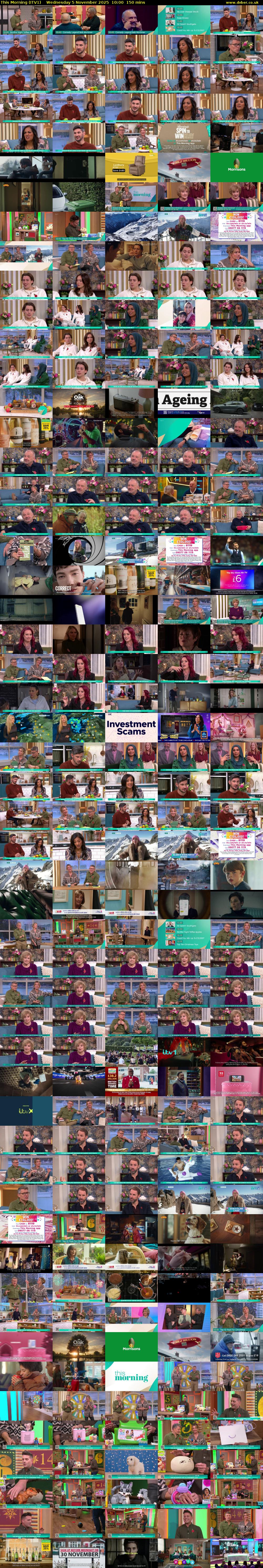 This Morning (ITV1) Wednesday 5 November 2025 10:00 - 12:30