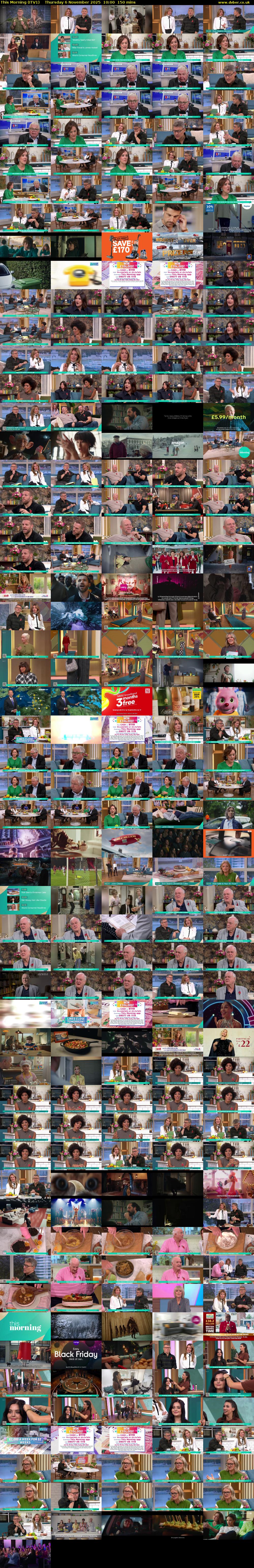 This Morning (ITV1) Thursday 6 November 2025 10:00 - 12:30