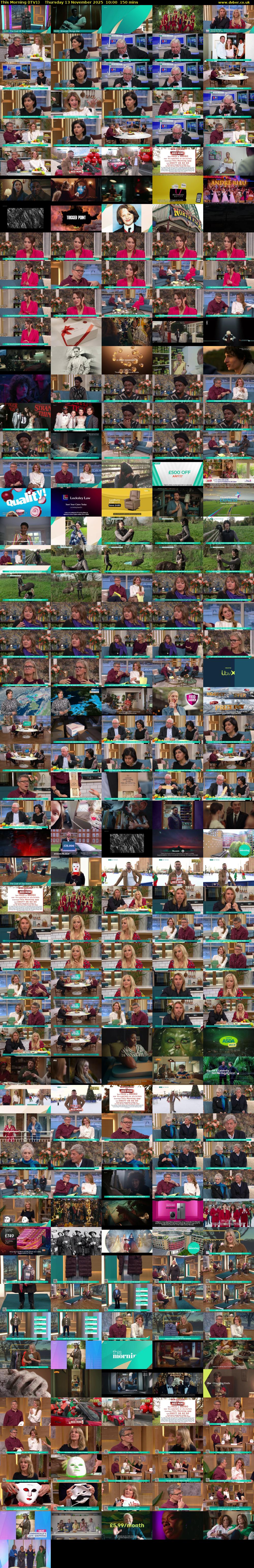 This Morning (ITV1) Thursday 13 November 2025 10:00 - 12:30