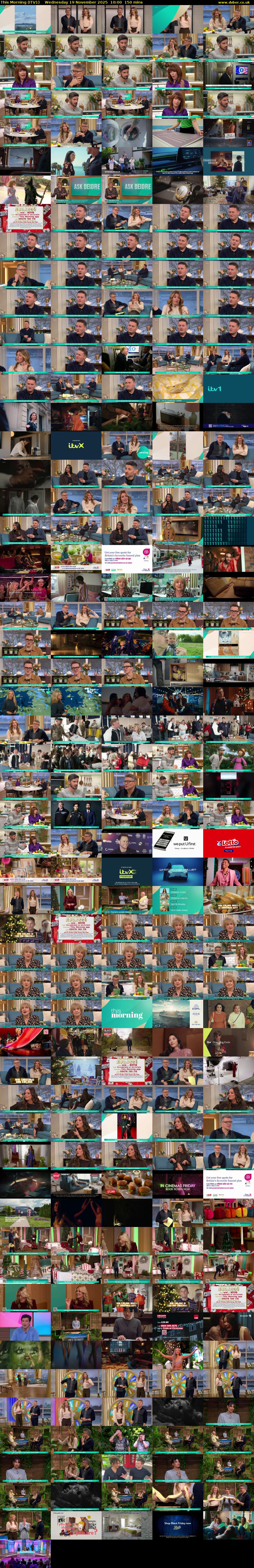 This Morning (ITV1) Wednesday 19 November 2025 10:00 - 12:30