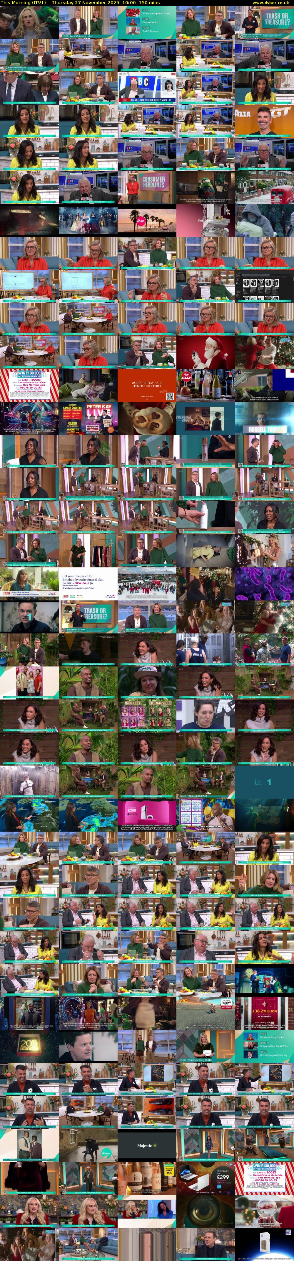 This Morning (ITV1) Thursday 27 November 2025 10:00 - 12:30