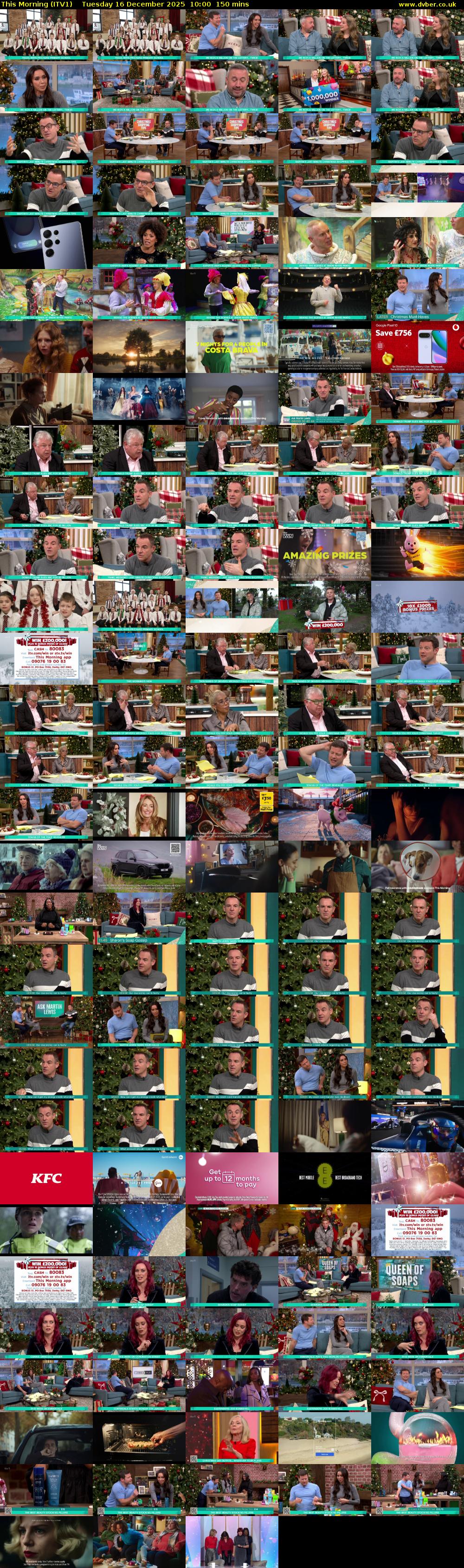 This Morning (ITV1) Tuesday 16 December 2025 10:00 - 12:30