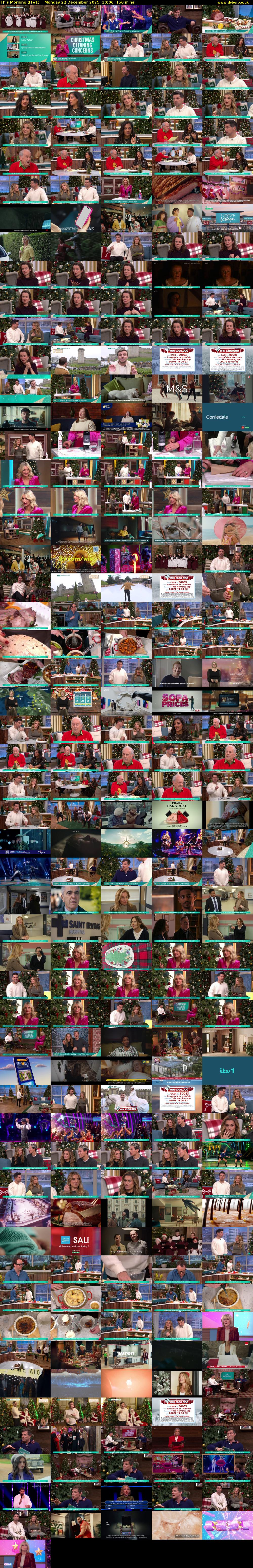 This Morning (ITV1) Monday 22 December 2025 10:00 - 12:30