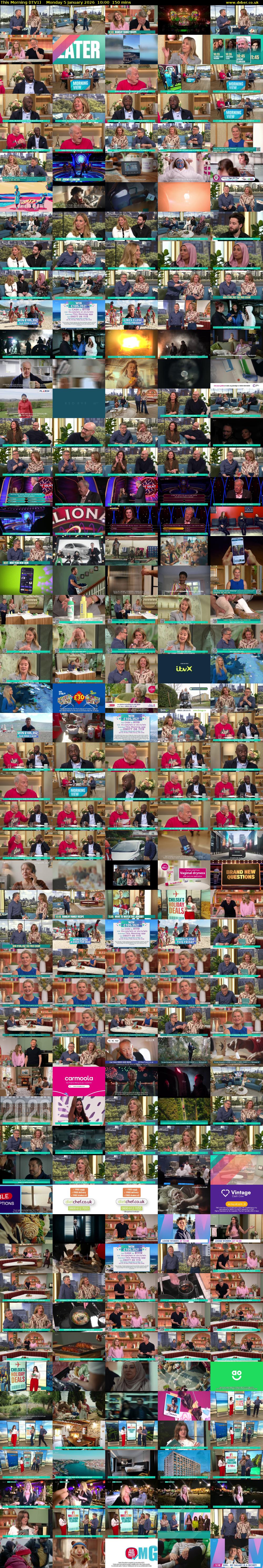 This Morning (ITV1) Monday 5 January 2026 10:00 - 12:30